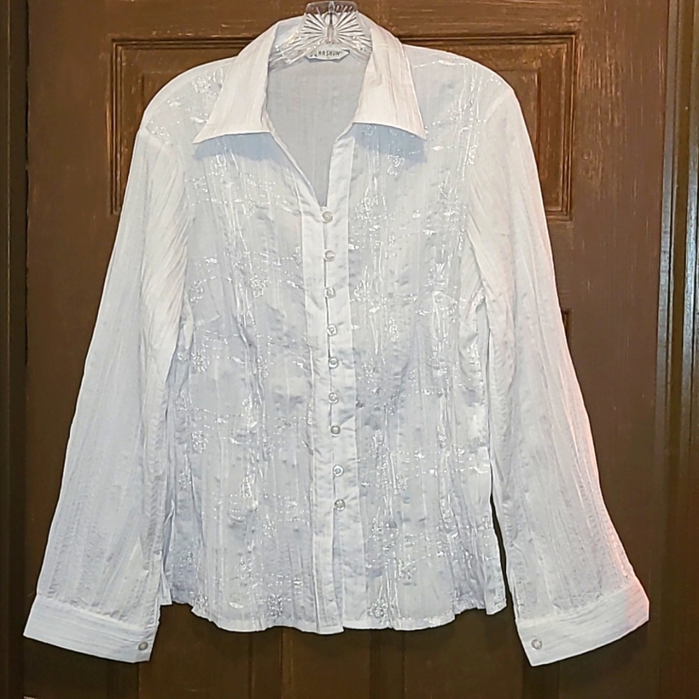 White button-up
